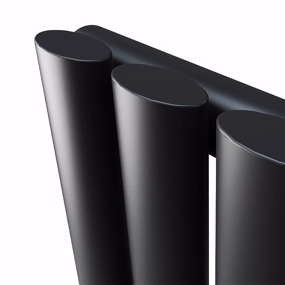 Banyetti Orva Black Horizontal Single Oval Column Radiator, W/H: 60 x 118 cm – 5