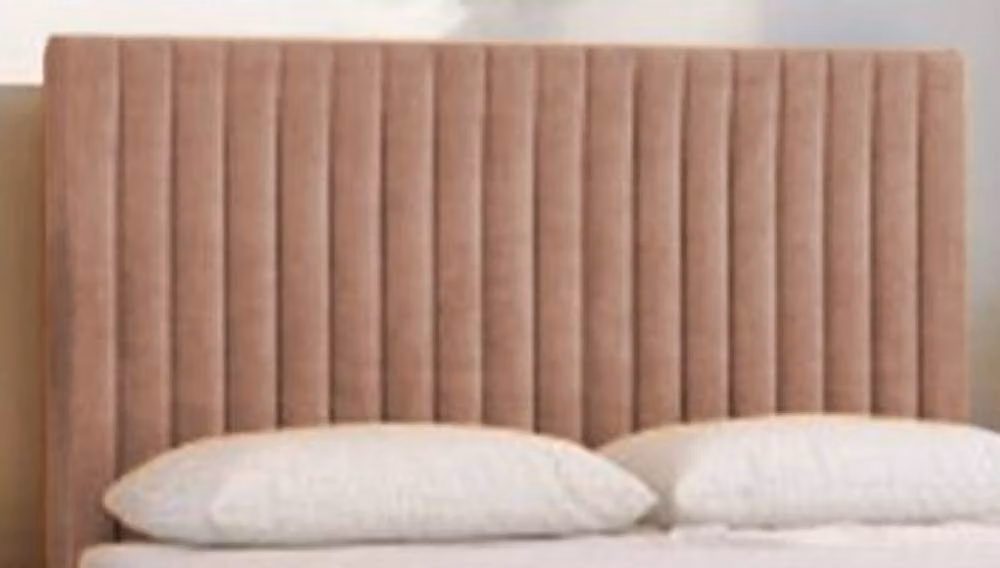 Knight Sleep Emily No Draw Divan Bed Base with Headboard in Pink Plush Velvet, Small Single – 2