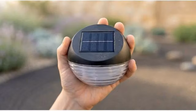 EONLION Solar Powered LED Wall Lights in Black for Patio, Balcony and Terrace, Height: 100 cm