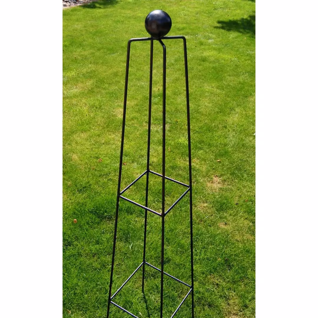 Poppyforge Classic Steel Obelisk Garden Plant Support, Black, W: 43.2 cm, D: 43.2 cm, H: 182.9 cm – 2