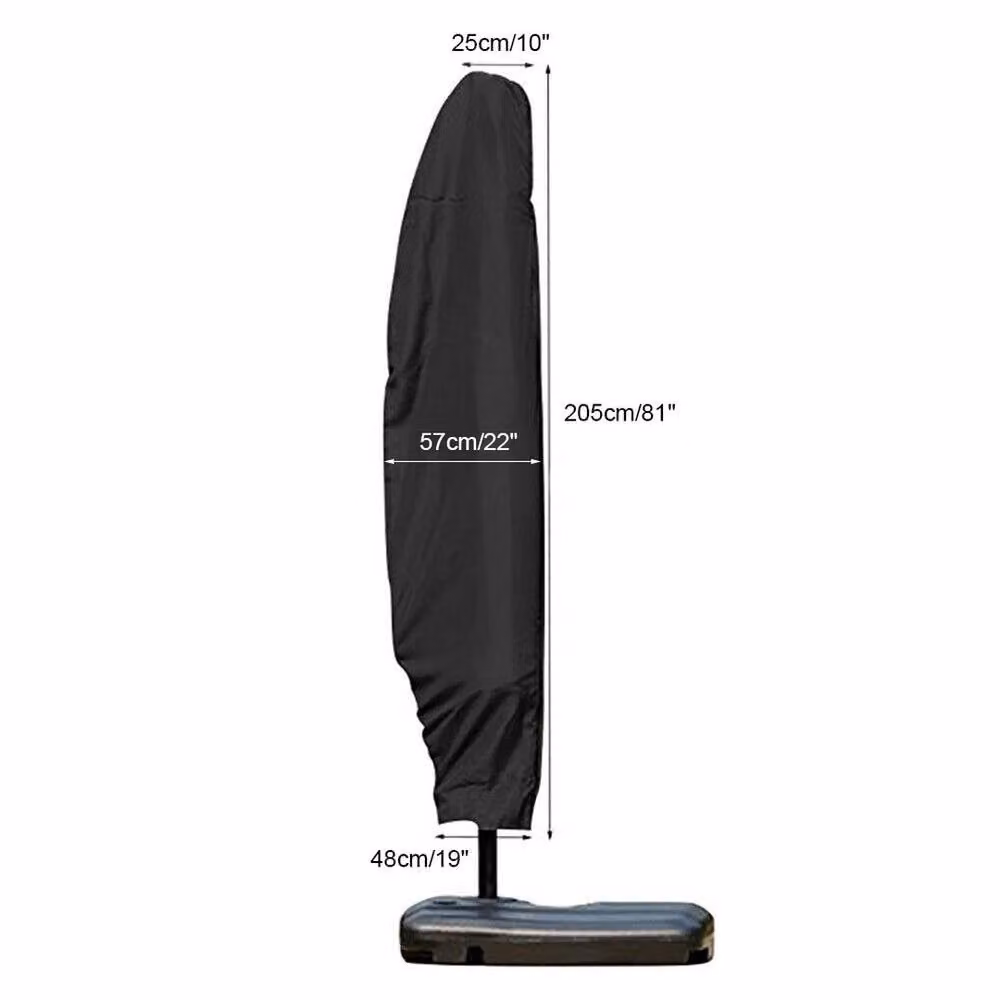 EONLION Black Waterproof Polyester Cantilever Banana Parasol Cover, Diameter: 100 cm – 2