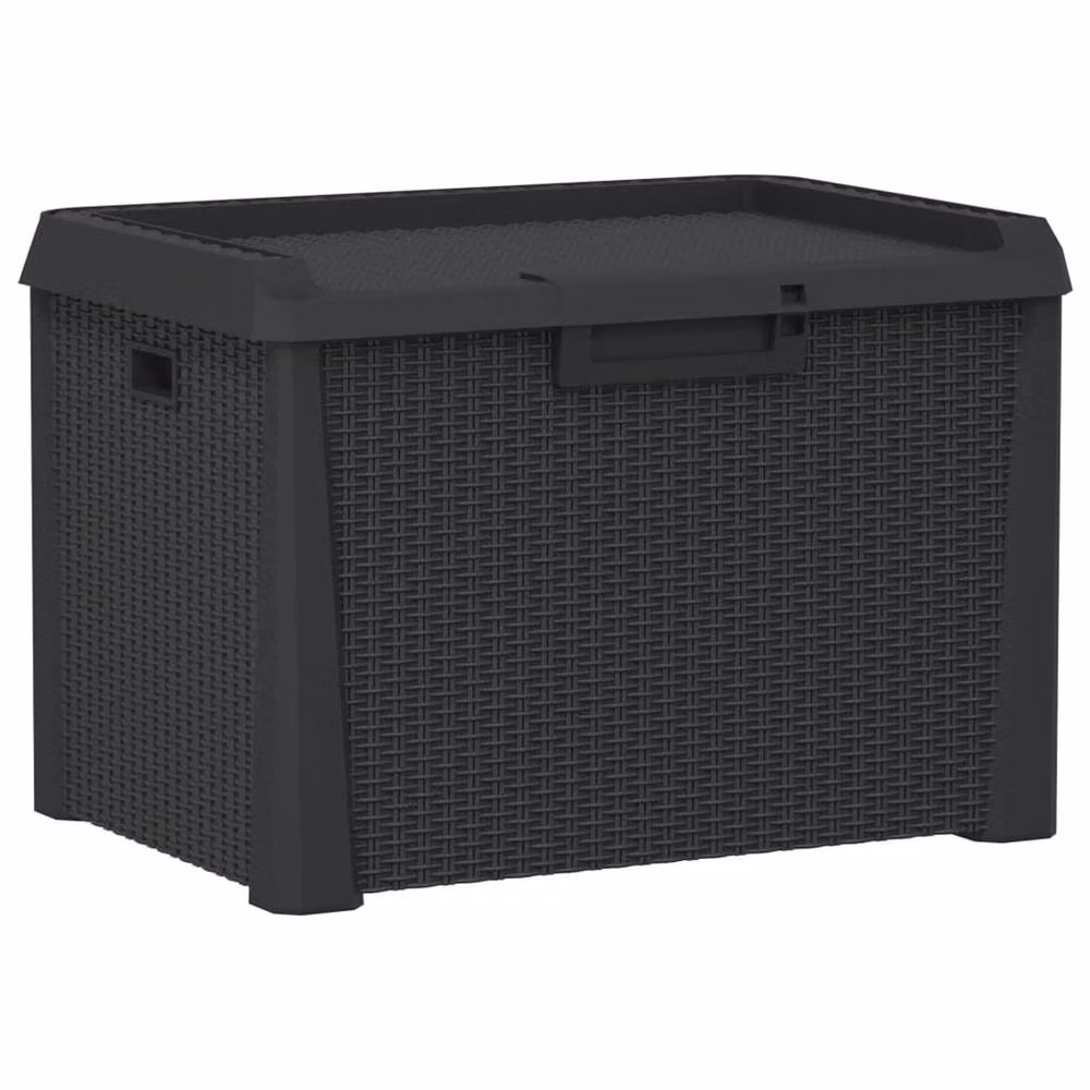 Berkfield Home Garden Storage Box in Anthracite and Black, 125 L – 2