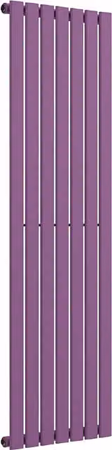 Lux Heat Flat Coloured Vertical Radiator in Pretty Plum Purple, H: 160 cm, W: 49 cm