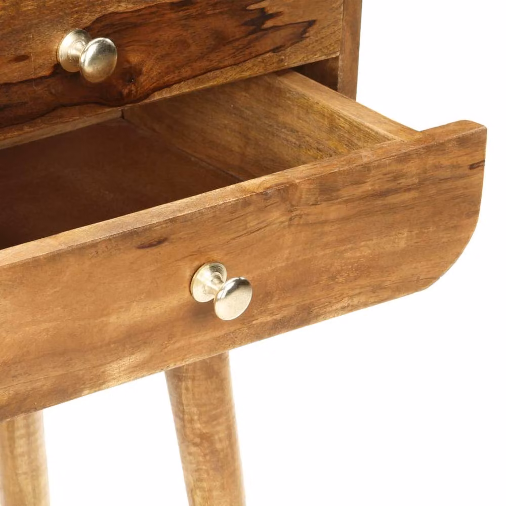 Berkfield Home Bedside Cabinet in Brown Solid Mango Wood, W/D/H: 43 x 30 x 58 cm – 4