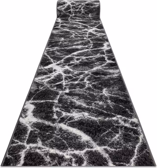 RugsX Bcf Morad Grey Polypropylene Runner, W: 60 cm, L: 260 cm – 1