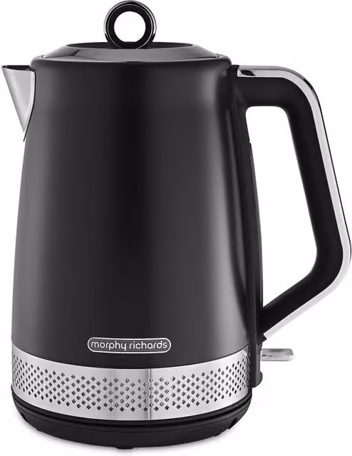 Morphy Richards Illumination Jug Kettle in Black with Stainless Steel Finish – 1