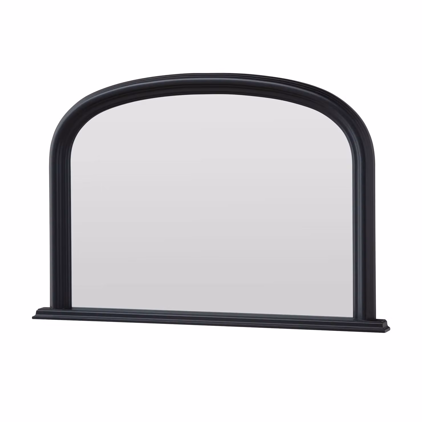 Yearn Arched Contemporary Overmantle Mirror in Black, W: 112 cm, H: 77 cm – 2