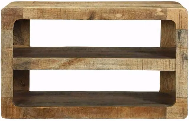 Berkfield Home TV Cabinet in Brown Solid Mango Wood, W/D/H: 60 x 32 x 36 cm