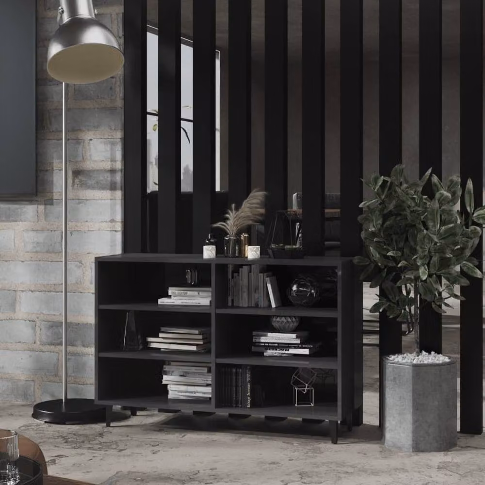 Berkfield Home High Gloss Grey Sideboard, W/D/H: 103.5 x 35 x 70 cm – 2