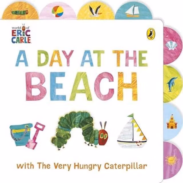 Eric Carle A Day at the Beach with The Very Hungry Caterpillar Multicolour Tabbed Board Book