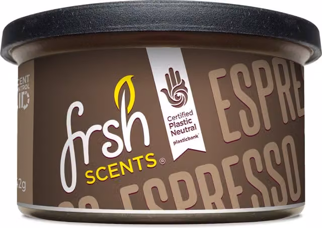 Frsh Scents Espresso Organic Air Freshener Tin, Brown