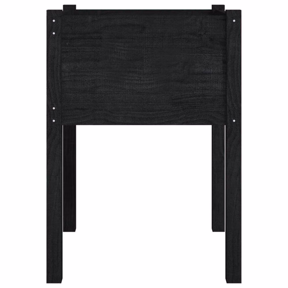 Berkfield Home Garden Black Wooden Raised Bed Planter W/D/H: 50 x 50 x 70 cm – 4
