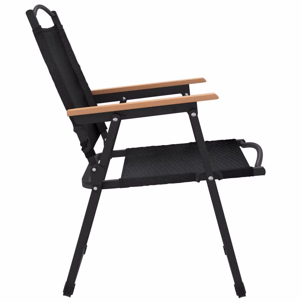 Berkfield Home Durable Camping Chairs, 2 Pack, Black, W/D/H: 54 x 55 x 78 cm – 5