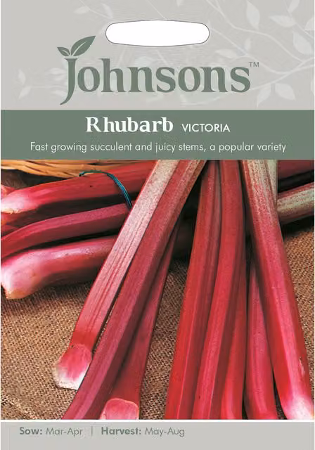 Johnsons Rhubarb Victoria Vegetable Seeds, Red