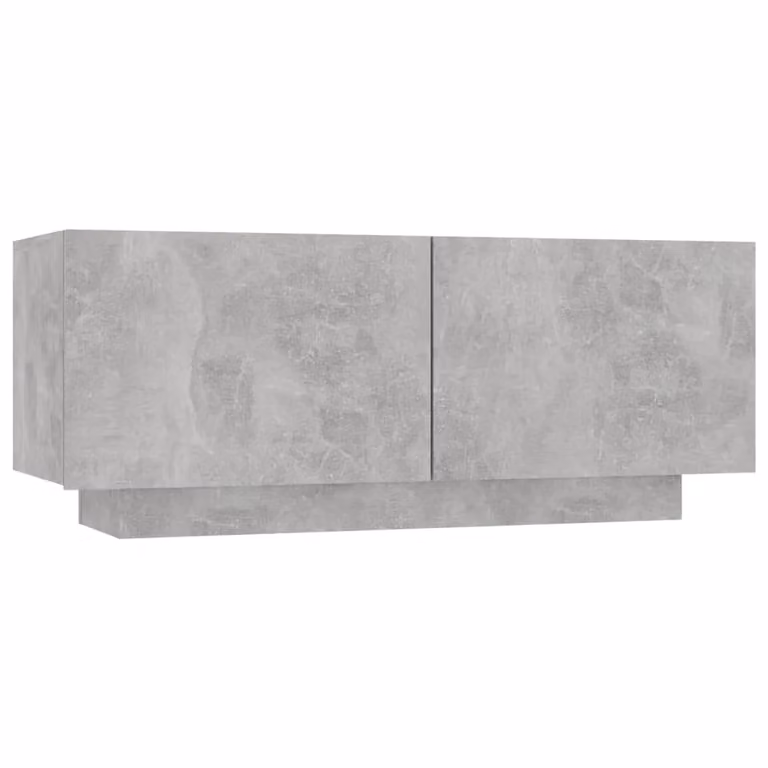 Berkfield Home Bedside Cabinet in Concrete Grey, W/D/H: 100 x 40 x 35 cm