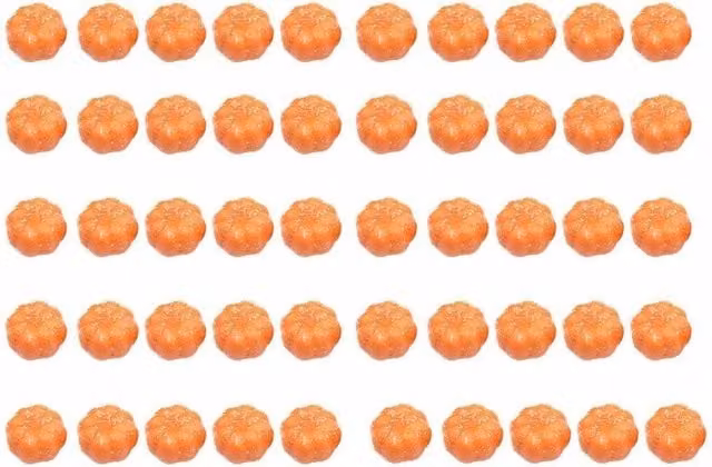SPETLEK 50 Pieces Mini Fake Pumpkin Simulation Halloween Decorations in Orange