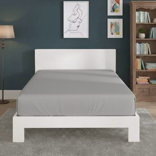 Snug City Silver Polycotton Extra Deep Fitted Sheet, King Size, W/D/H: 180 x 200 x 40 cm – 1