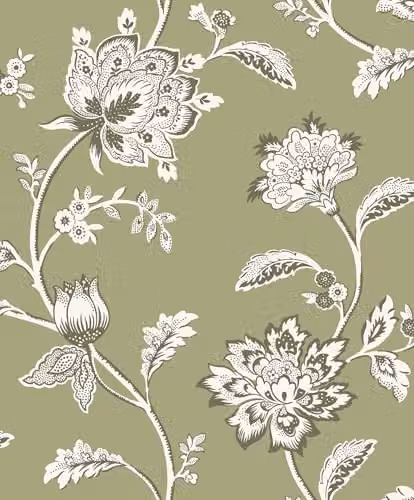 Fine Decor FD43454 Juliette Floral Botanical Washable Wallpaper, Green