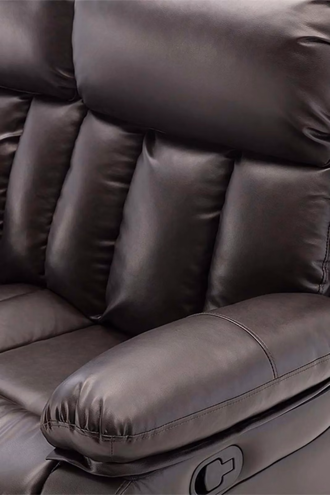 More4Homes Chester 2+3 Seater Manual Recliner Sofa Set in Brown Bonded Leather – 3