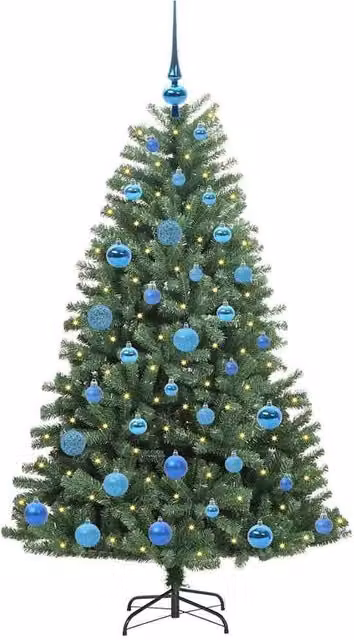 Berkfield Home Realistic Artificial Hinged Christmas Tree in Green, Height: 150 cm – 1