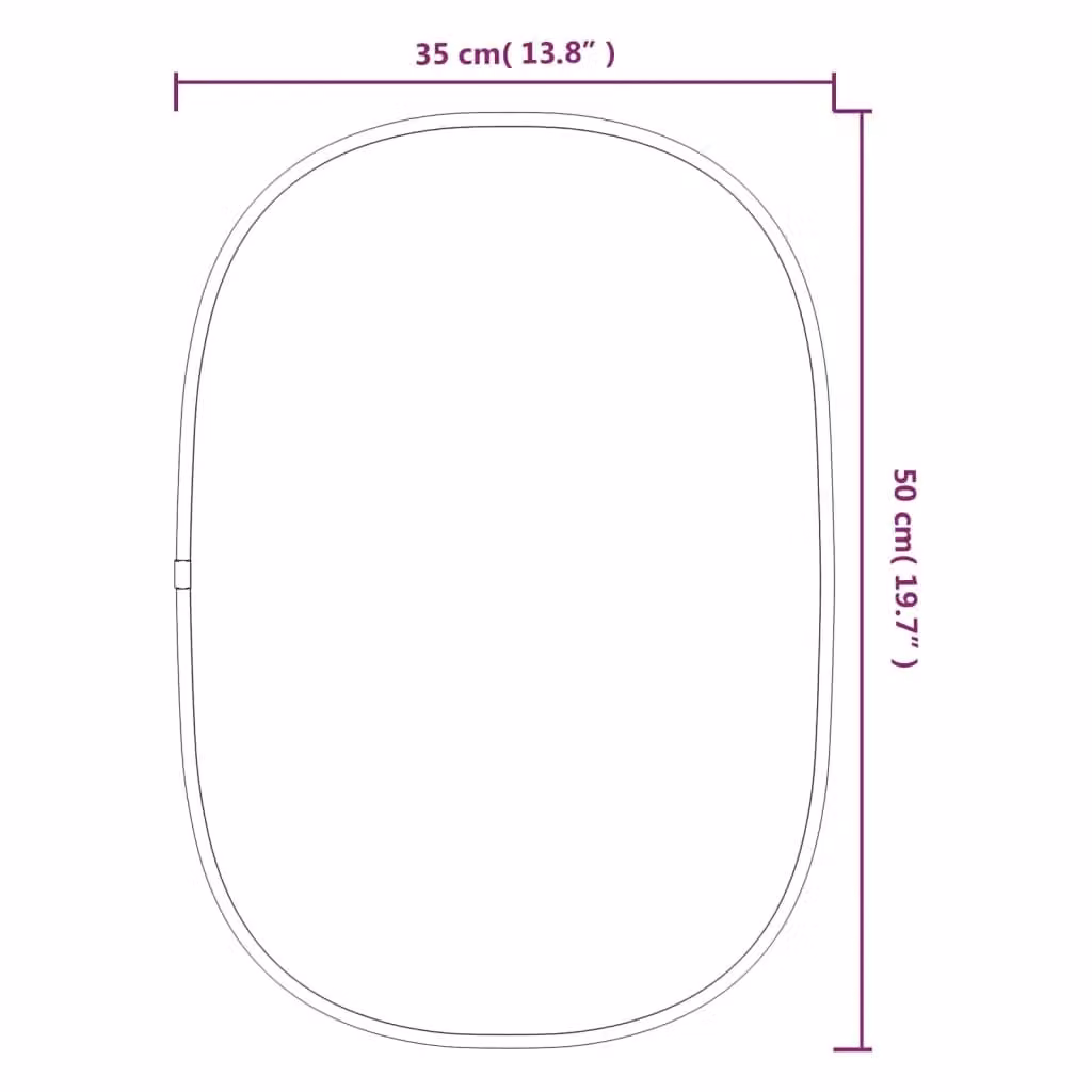 Berkfield Home Rectangular Wall Mirror in Silver, W: 50 cm, H: 35 cm – 3