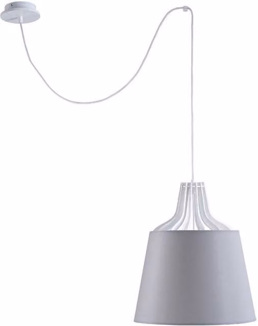 Netlighting Lea Dome Pendant Ceiling Light Grey, Diameter: 38 cm, Cable Length: 200 cm, E27