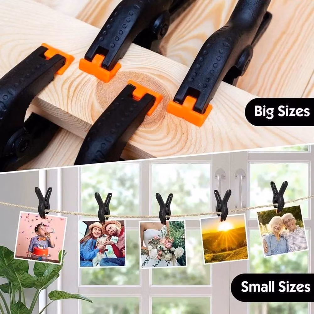 SPETLEK 10 Pack Heavy Duty Large 6 inch Spring Clamps in Black – 4