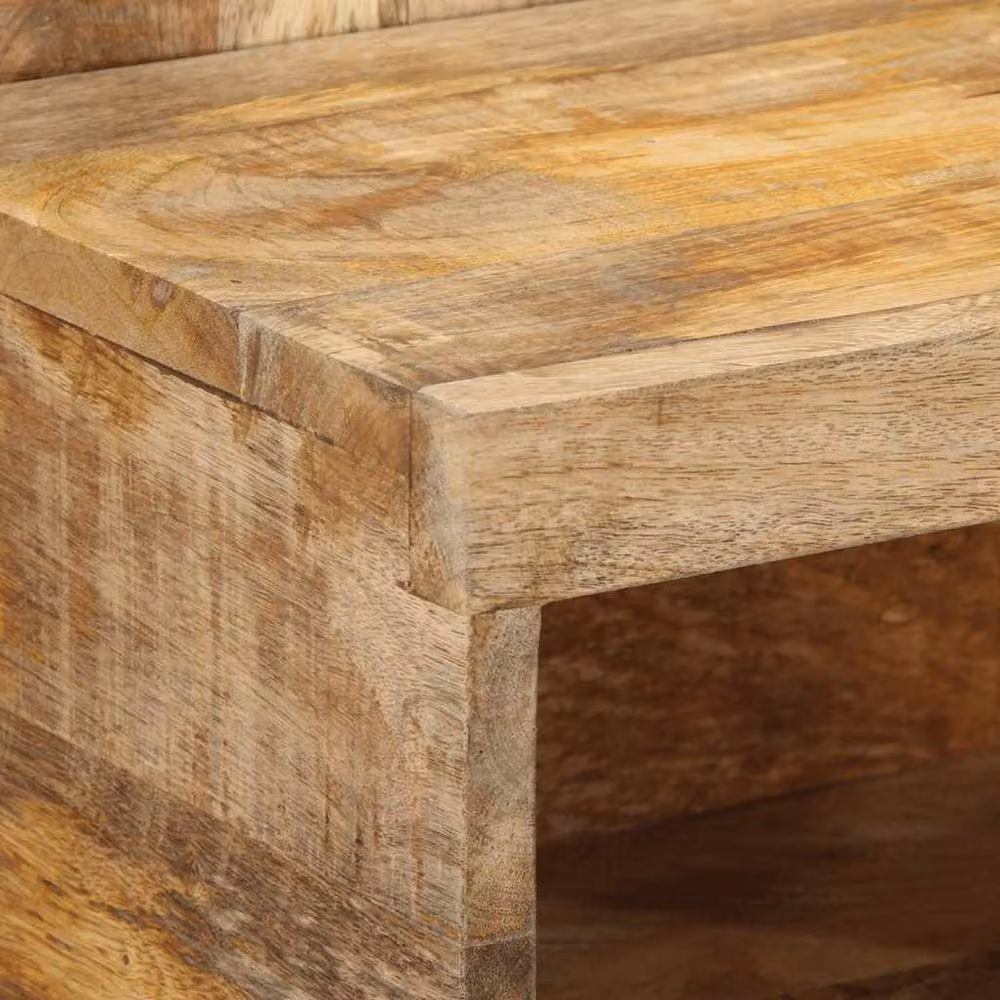 Berkfield Home Beautiful Bedside Cabinet in Brown Solid Mango Wood, W/D/H: 50 x 27 x 50 cm – 3