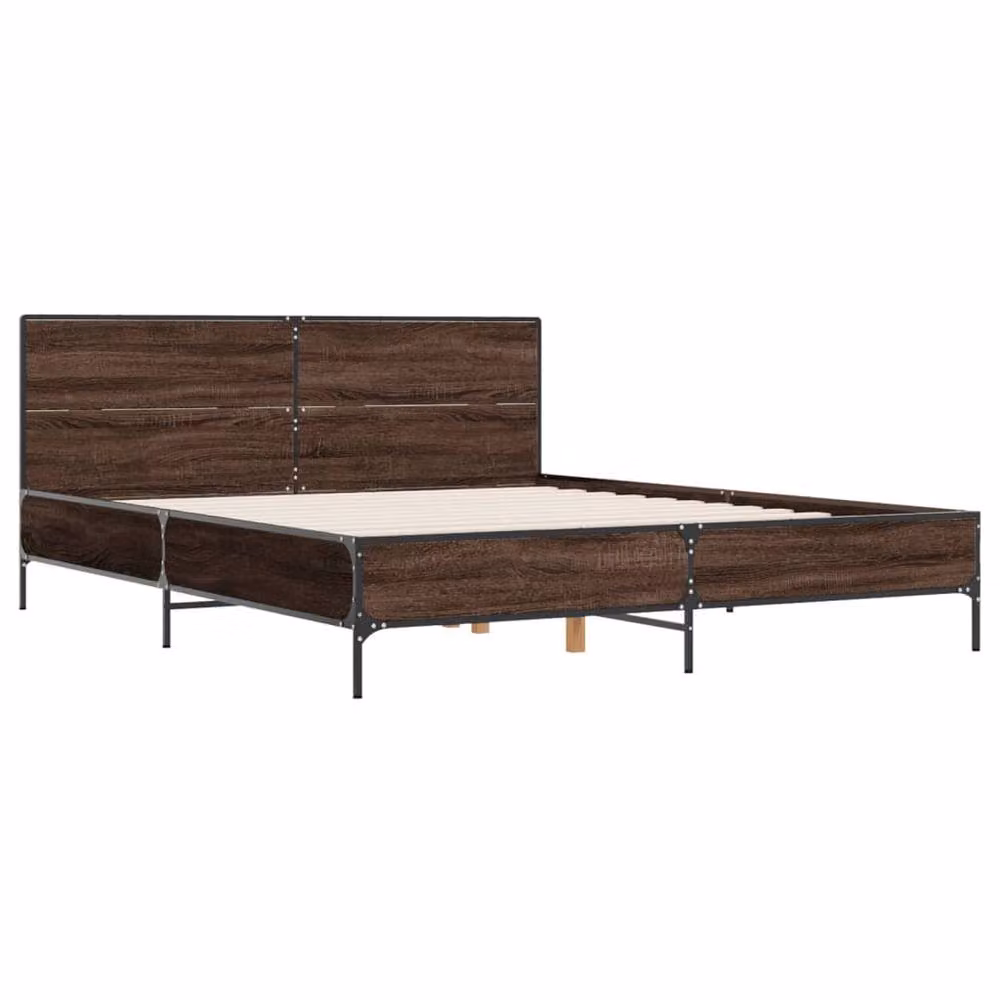 Berkfield Home Small Double Bed Frame in Brown Oak with Lift Up Base, W/D/H: 120 x 200 cm – 3