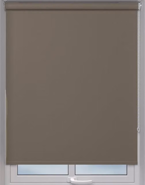 Terrys Made to Measure Semi-Transparent Roller Blind in Grey Plain Plastic