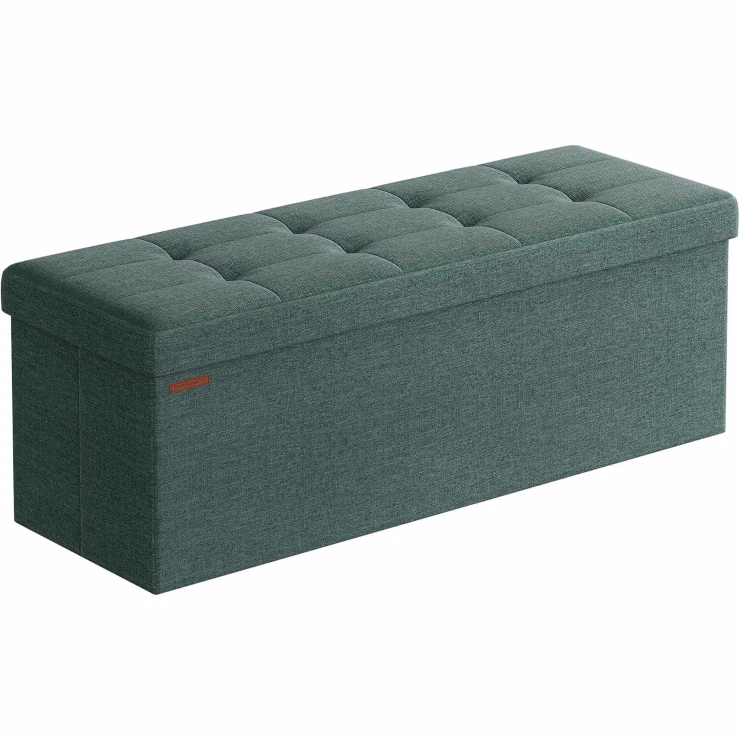 SONGMICS Large Storage Ottoman Bench in Bottle Green – 3