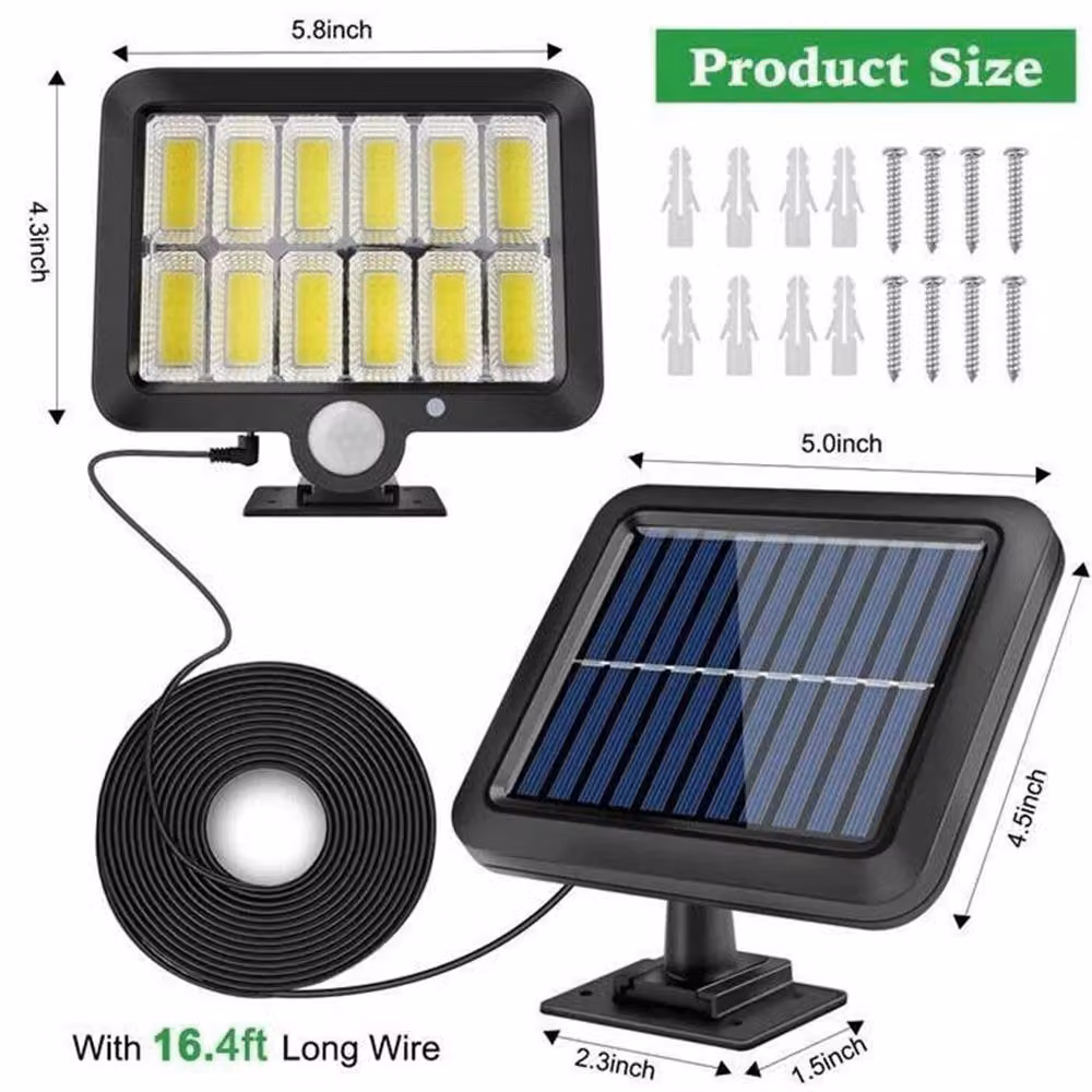 KORVIXA Solar Outdoor Garden Security Floodlight in Black, Diameter: 40 cm, Height: 25 cm – 2