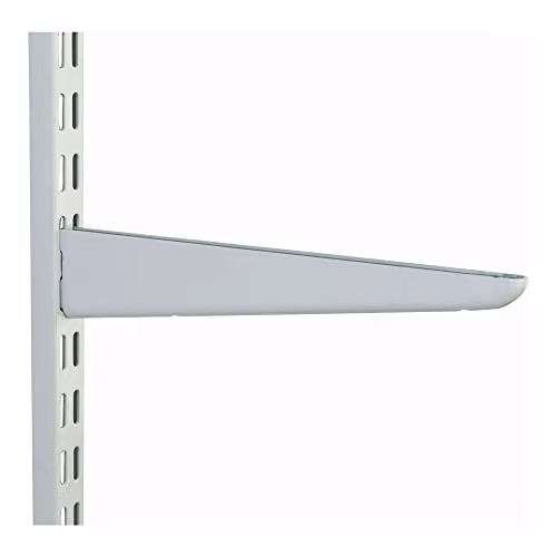 Prosolve Twin Double Slot Shelving Brackets, White, Pack of 10, 270 mm