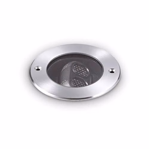 Ideal Lux Taurus 05W Round Recessed LED Spotlight in Chrome and Silver with Transparent Glass