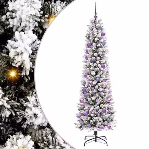 vidaXL White Artificial Christmas Tree, Height: 240 cm