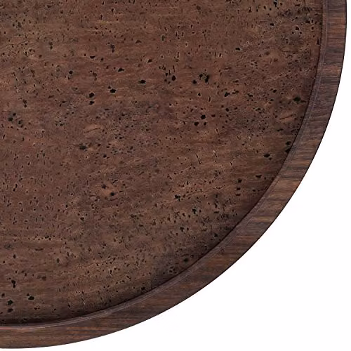 LSA International City Serving Tray in Brown Walnut and Cork, Diameter: 40 cm – 3