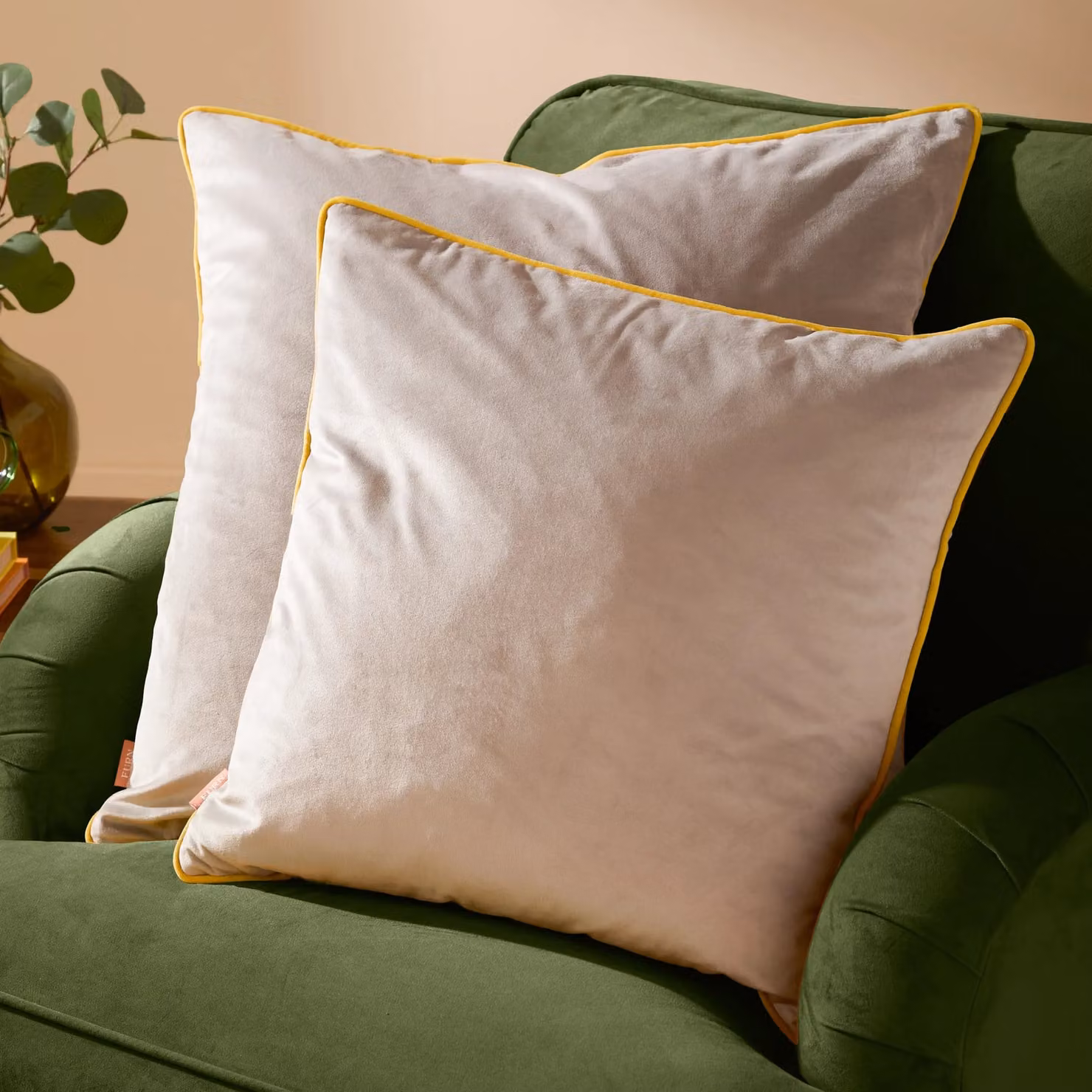 Furn Meridian Grey Velvet Square Cushion, W/D/H: 45 x 45 x 45 cm – 3