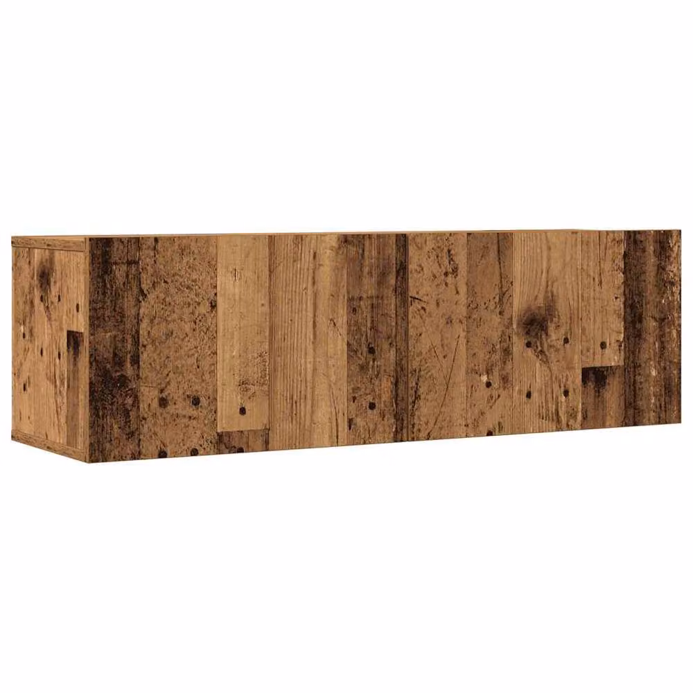 Berkfield Home Classic 3 Piece Wall-mounted TV Cabinet Set in Brown Engineered Wood – 3