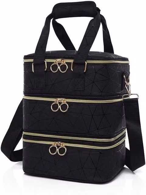 KORVIXA Manicure Tools Bag and Nail Lamp Carrying Case in Black – 1