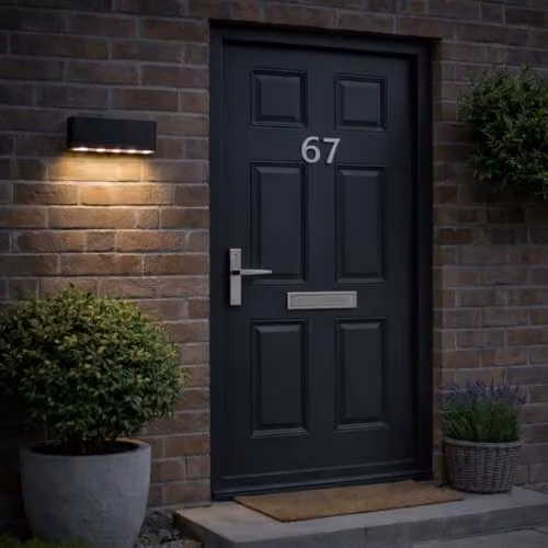 CGC Lighting Darna Black Slim LED Outdoor Up and Down Wall Light, 4000k Cool White, IP65 Waterproof – 3