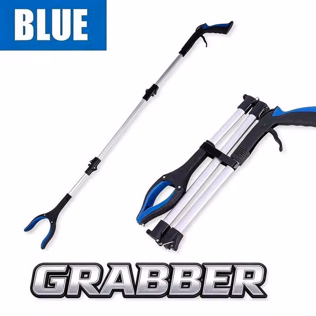 FLAVORA Foldable Long Reach Reacher Tool in Blue