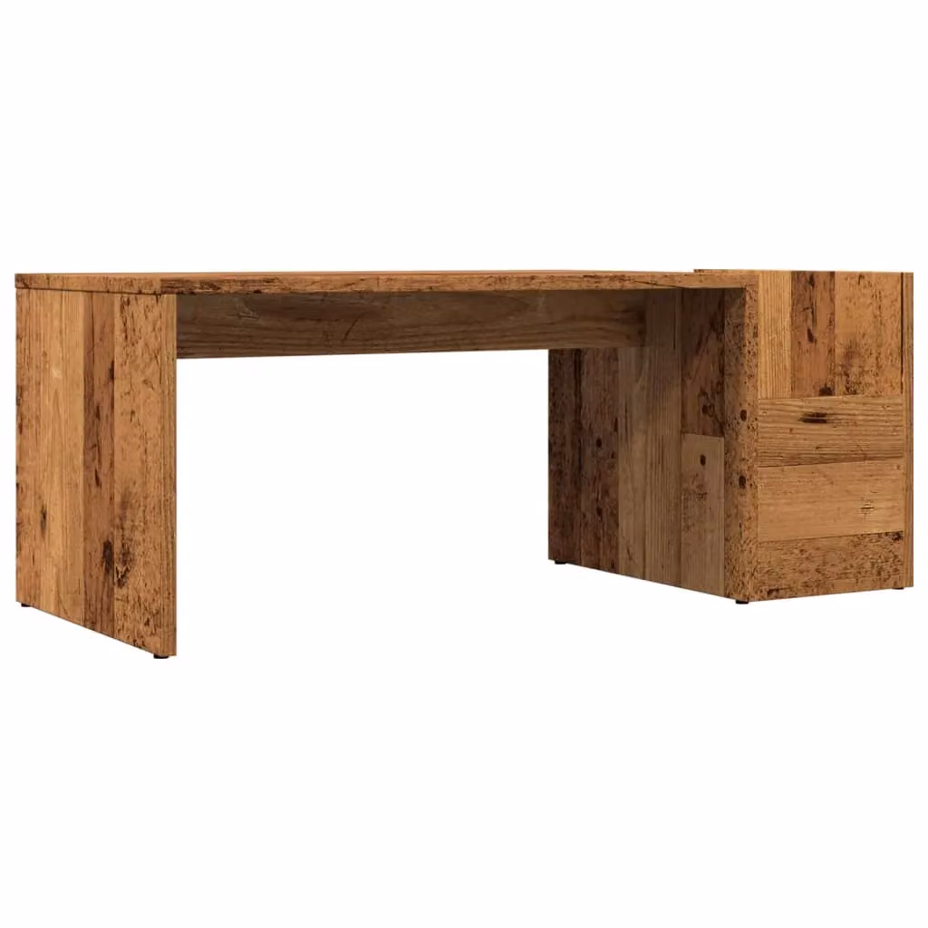 Berkfield Home Old Wood Coffee Table in Brown, W/D/H: 90 x 45 x 35 cm – 2