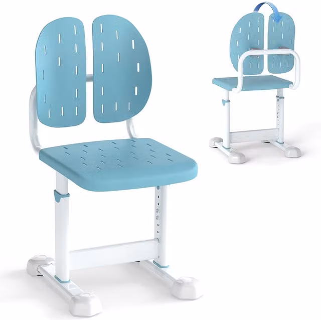 Costway Height-adjustable Kids Study Chair in Blue