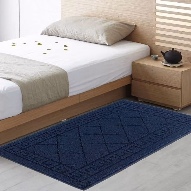 Smart Living Tribela Heavy Duty Non Slip Hallway and Kitchen Door Mat in Navy Blue, W: 80 cm x L: 300 cm