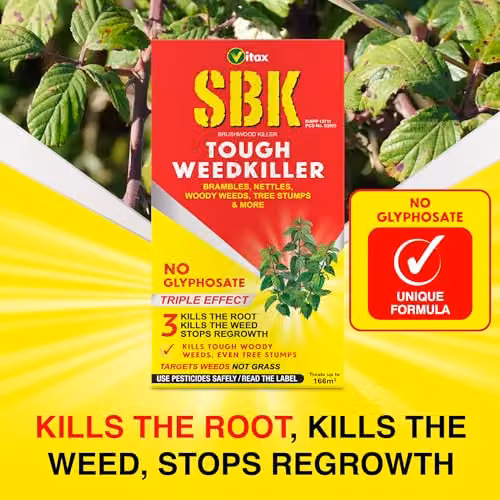 Vitax SBK Tough Weedkiller Concentrate for Brambles, Nettles and Woody Weeds, 500 ml – 2