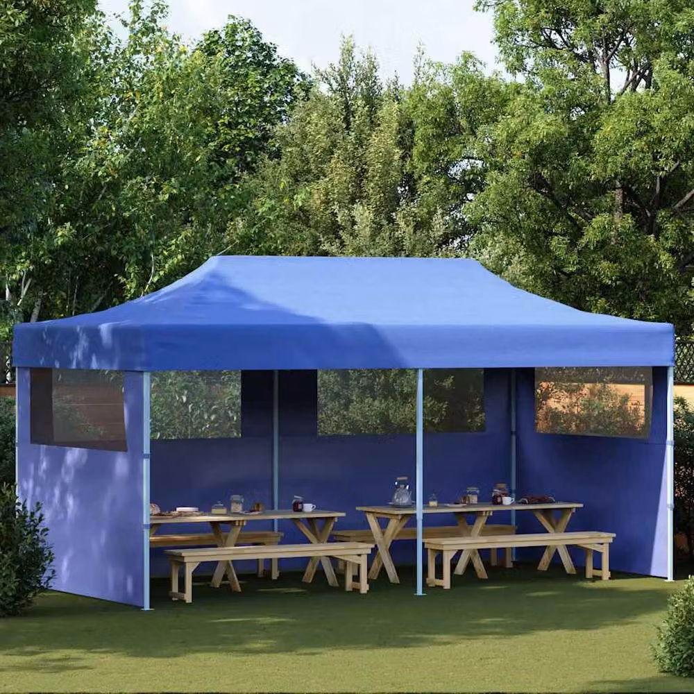 Berkfield Home Blue Foldable Pop-up Party Tent W: 6 m, D: 3 m – 2