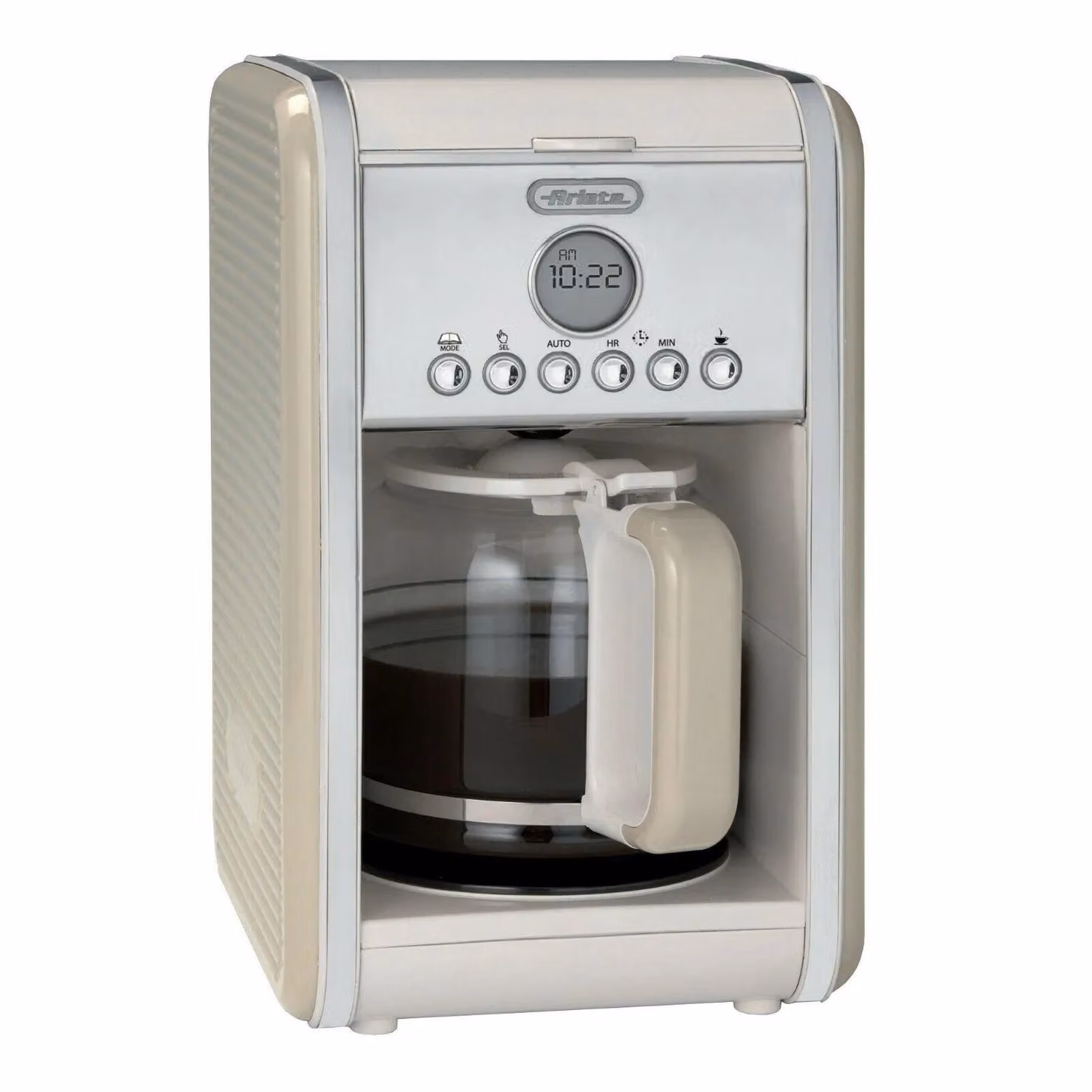 Ariete Filter Coffee Machine with 24 Hour Timer and Glass Jug in Beige and Yellow – 3