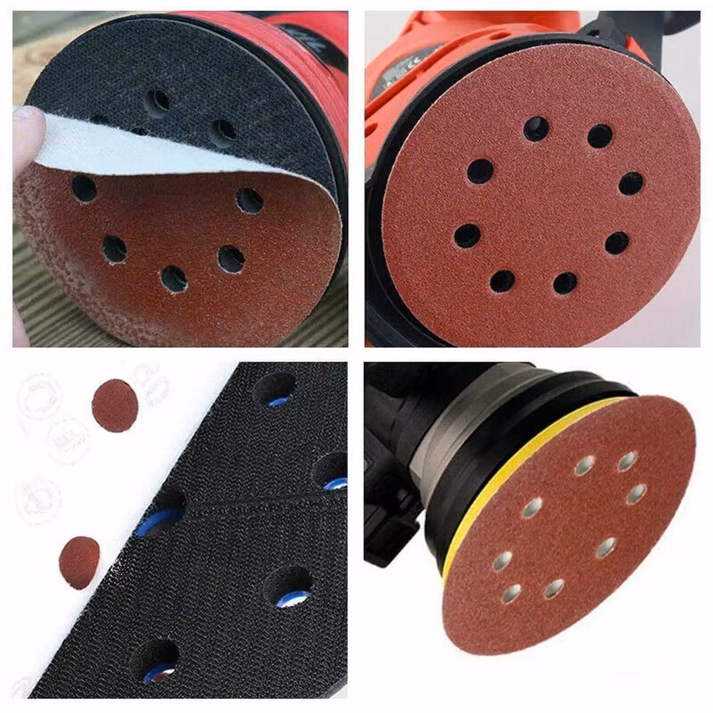 FLAVORA 150pcs Red Sanding Discs for Wood and Metal, 125mm – 3