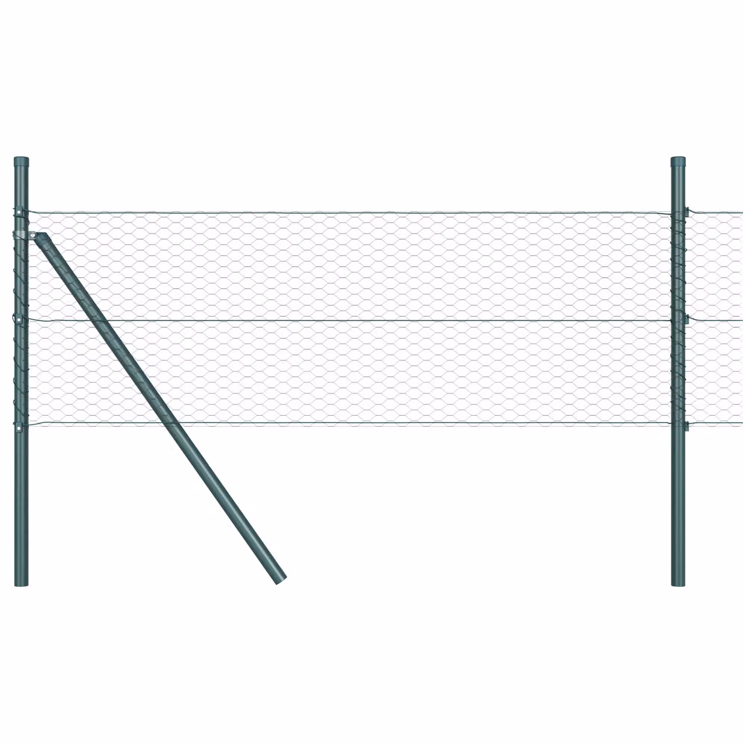 Berkfield Home Grey Steel Hexagon Fence, H: 0.4 m x W: 100 m – 1