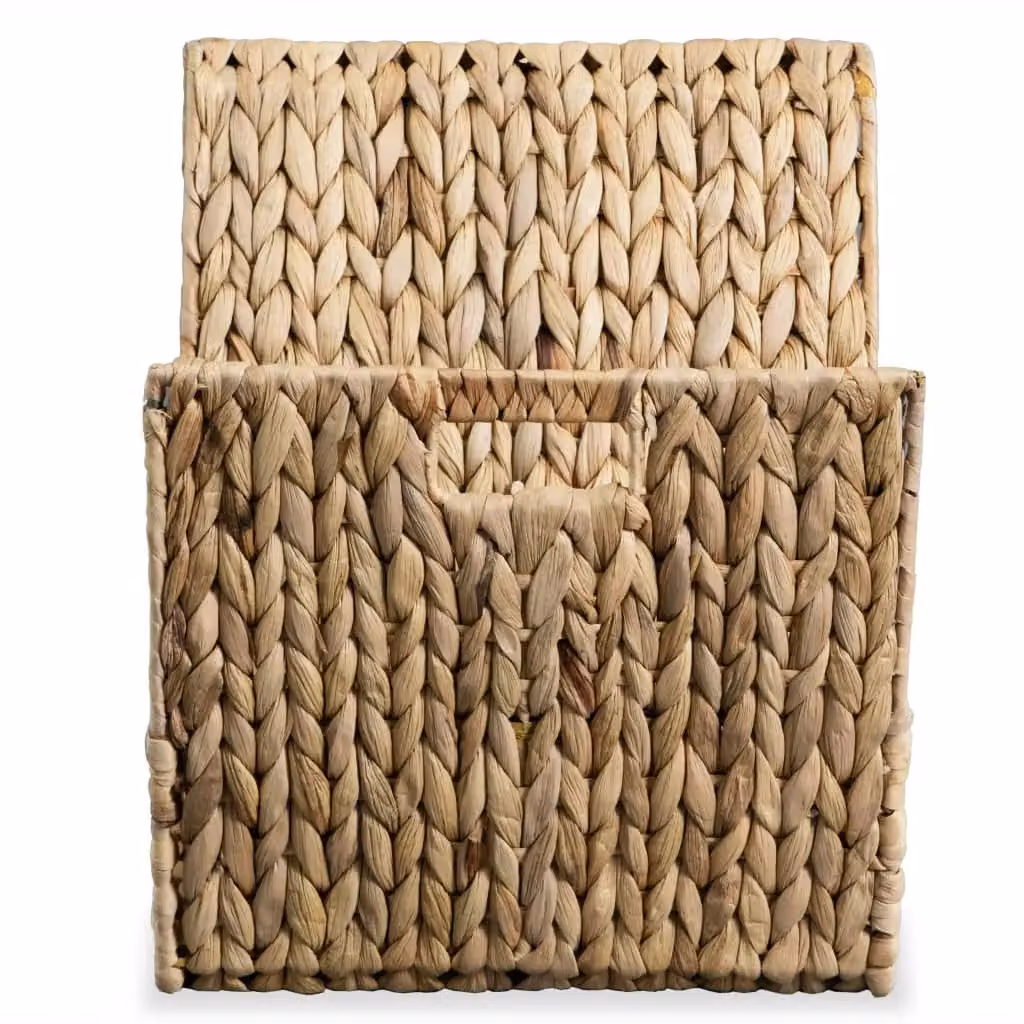 Berkfield Home Brown Water Hyacinth Magazine Holder, W/D/H: 31 x 31 x 31 cm – 4